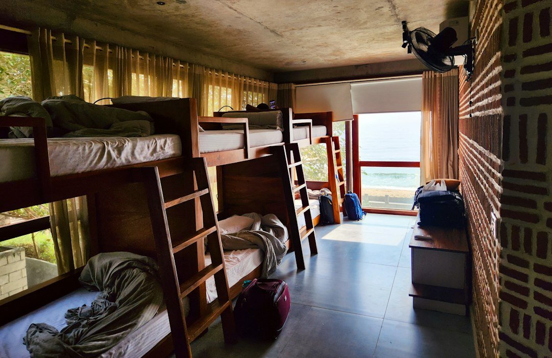 Budget hostel dorm room