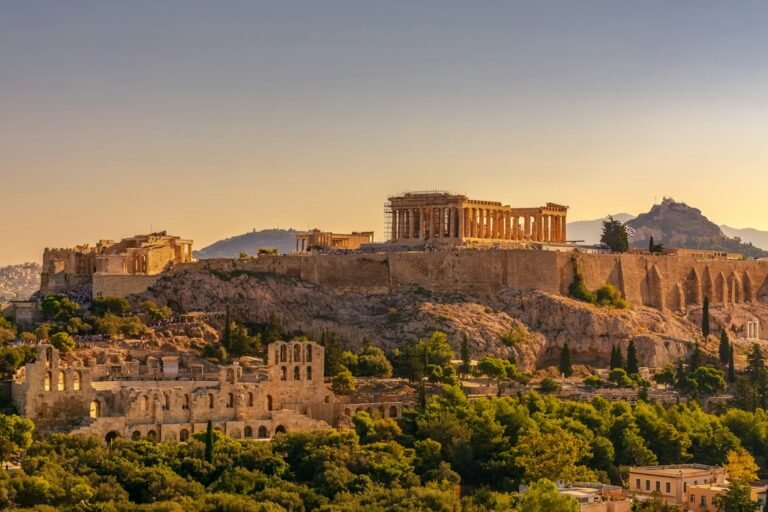 The Acropolis of Athens at golden hour, Greece